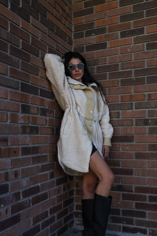 Cozy Dreams Faux Shearling Corduroy Jacket