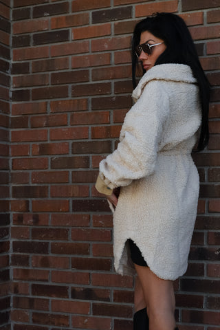 Cozy Dreams Faux Shearling Corduroy Jacket