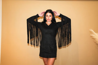 Alana Suede Fringe Dress