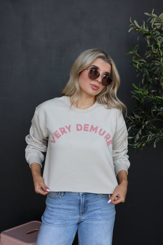 Very Demure Crop Sweatshirt