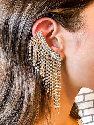 Festive Stone Tassel Earrings