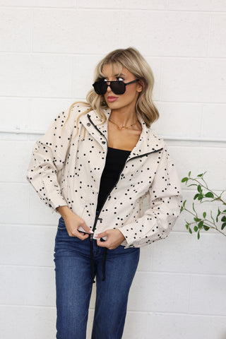 Dotty Days Polka Dot Utility Jacket