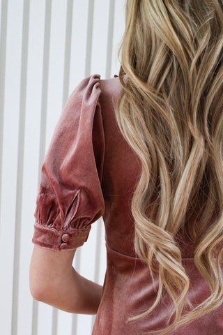 Frosted Berry Velvet Dress