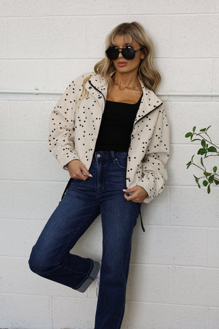 Dotty Days Polka Dot Utility Jacket