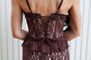 Nova Corset Lace Dress w/ Slit