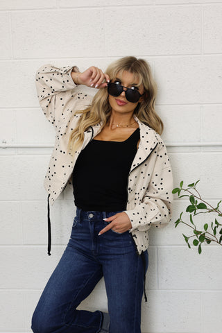 Dotty Days Polka Dot Utility Jacket
