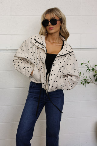 Dotty Days Polka Dot Utility Jacket
