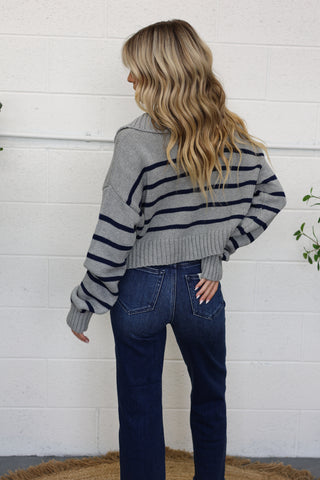 Harper Striped V-Neck Sweater