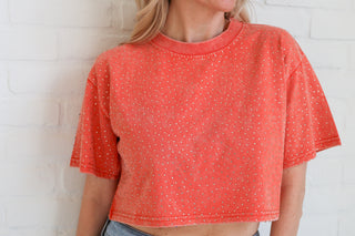 Sunset Spark Crop Tee