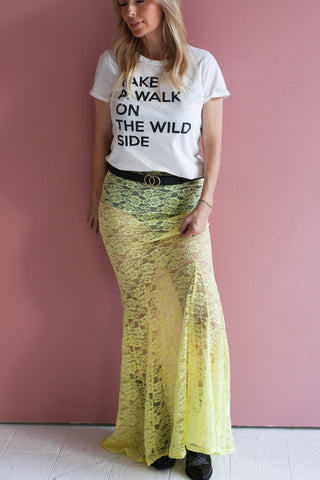 Lemon Lace Maxi Skirt