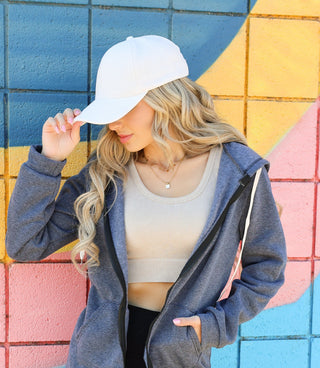 Velour Ball Cap - Cream