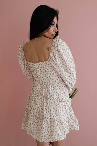 Elsa Rose print Mini Dress