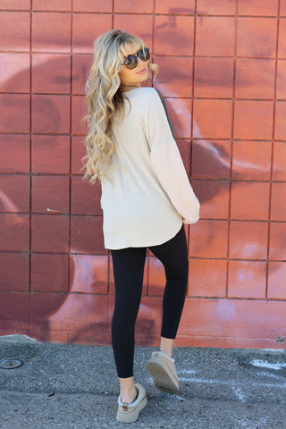 Ginger Color Block Long Sleeve Top