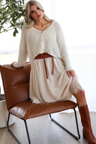 Open Book Boxy Cropped Cardigan