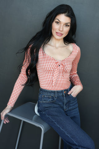 Strawberry Fields Gingham Bodysuit