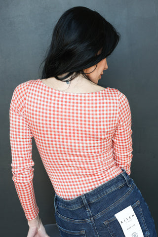 Strawberry Fields Gingham Bodysuit