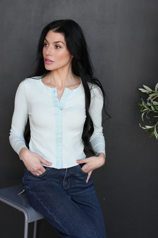 Sasha Crop Button Cardigan