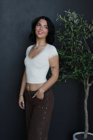 Milk & Honey Lace Tee