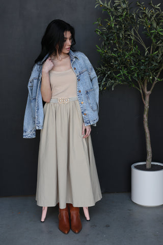 Amanda Tank Midi Dress ~ Taupe