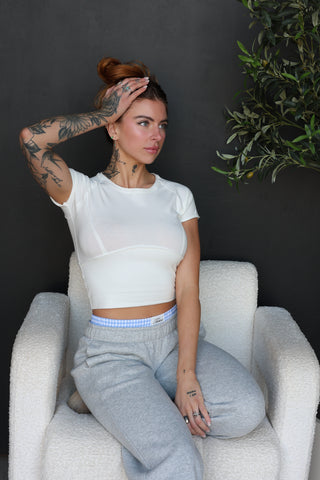 Luna Seam Cropped Tee