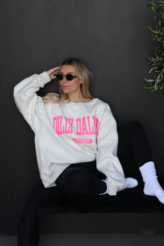 Dilly Dallyin Reversible Oversized Sweatshirt