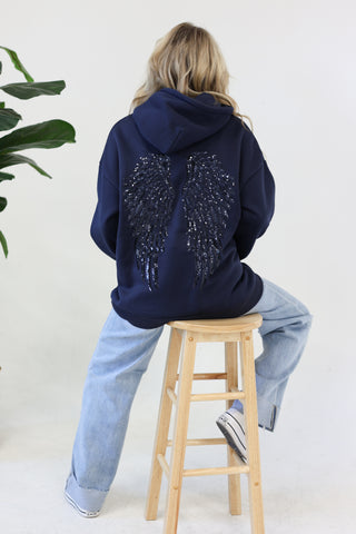 Angel Wings Sequin Hoodie