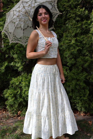 Florence Floral Textured Skirt