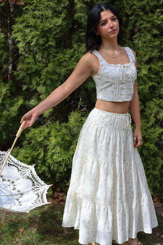 Florence Floral Textured Skirt