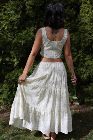 Florence Floral Textured Crop Top