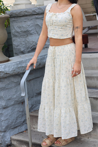 Florence Floral Textured Skirt