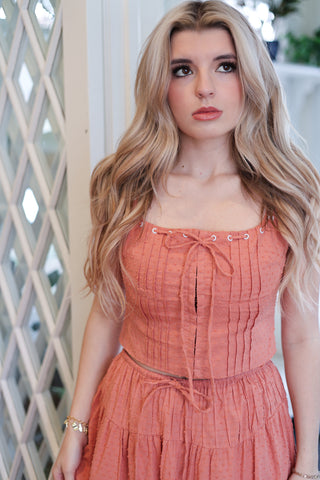 Florence Floral Textured Crop Top