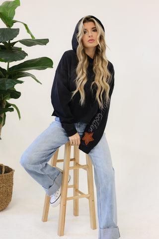 Stay Golden Dip Dye Crop Hoodie