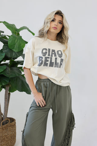 Ciao Bella  Boxy Crop Top