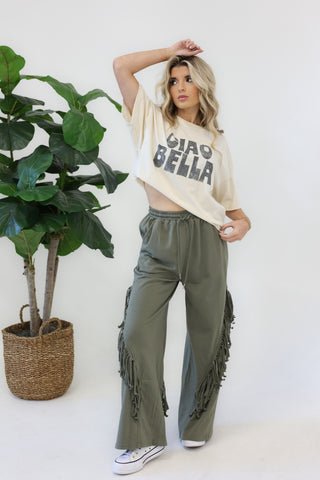 Ciao Bella  Boxy Crop Top