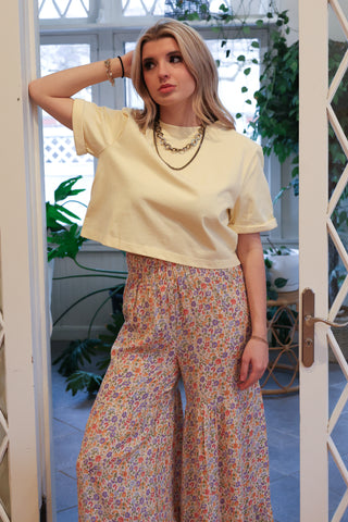 Modern Muse Shoulder Padded Crew Neck Top