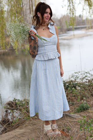 Fiona Stripe Corset Style Top