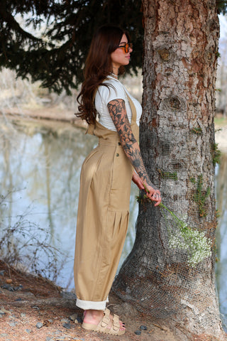 You Get Me Barrel Pleated Overalls