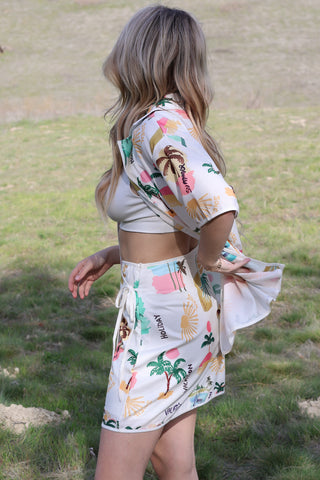 Tropical Print Skirt