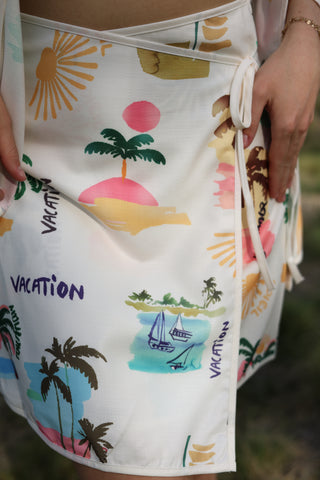 Tropical Print Skirt