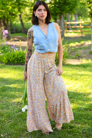 Floral Wide Leg Palazzo Pants