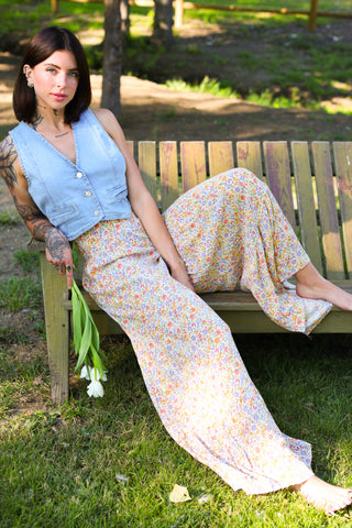 Floral Wide Leg Palazzo Pants