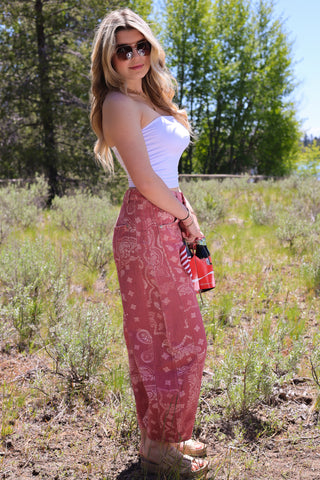 Paisley Wide-Leg Jeans — Vintage Wash, Relaxed Fit