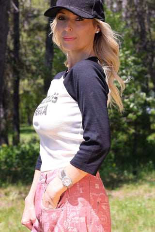 God Bless America Baseball Tee