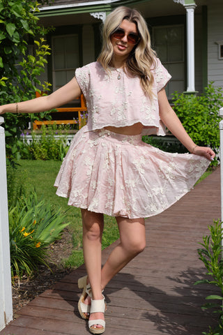 Blossom Whisper Eyelet Skirt
