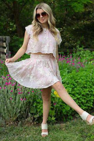 Blossom Whisper Eyelet Skirt