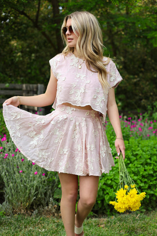 Blossom Whisper Eyelet Skirt
