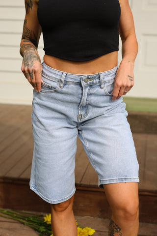 Jade High Waist Denim Jorts