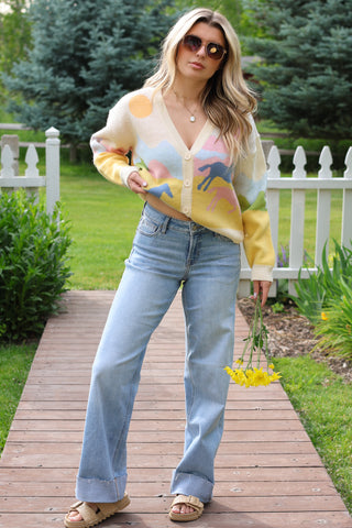Pastel Horses Cardigan