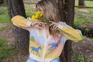 Pastel Horses Cardigan