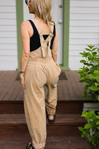 Country Girl Overalls ~ Tan